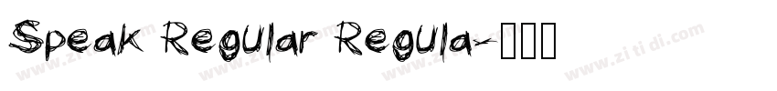 Speak Regular Regula字体转换